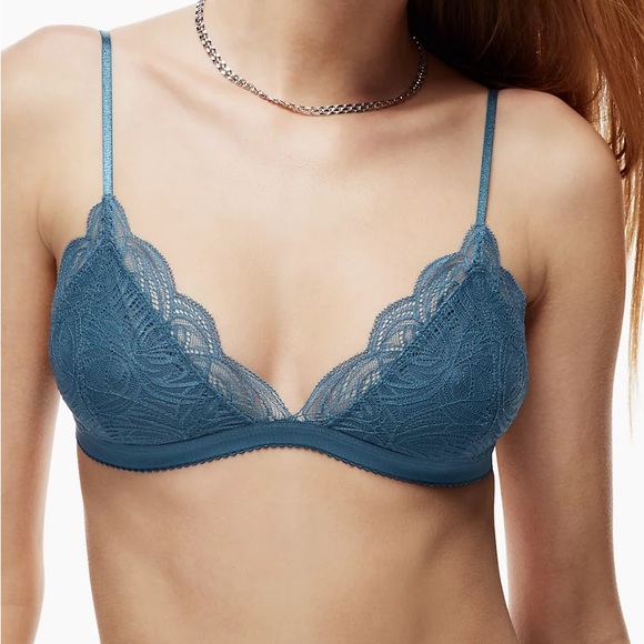 Aritzia Talula Royal Blue Lace Bralette - Picture 1 of 7